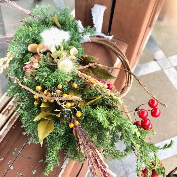 クリスマスお正月節分冬リース