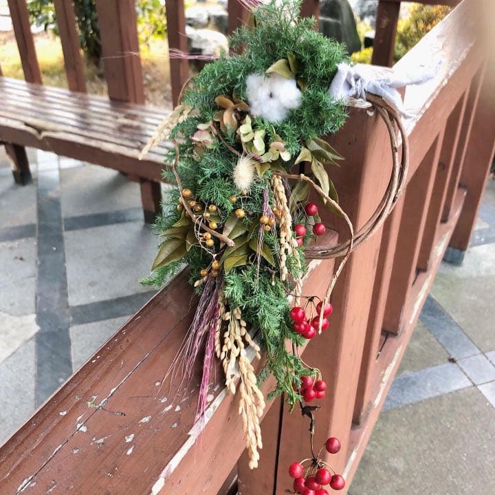 クリスマスお正月節分冬リース