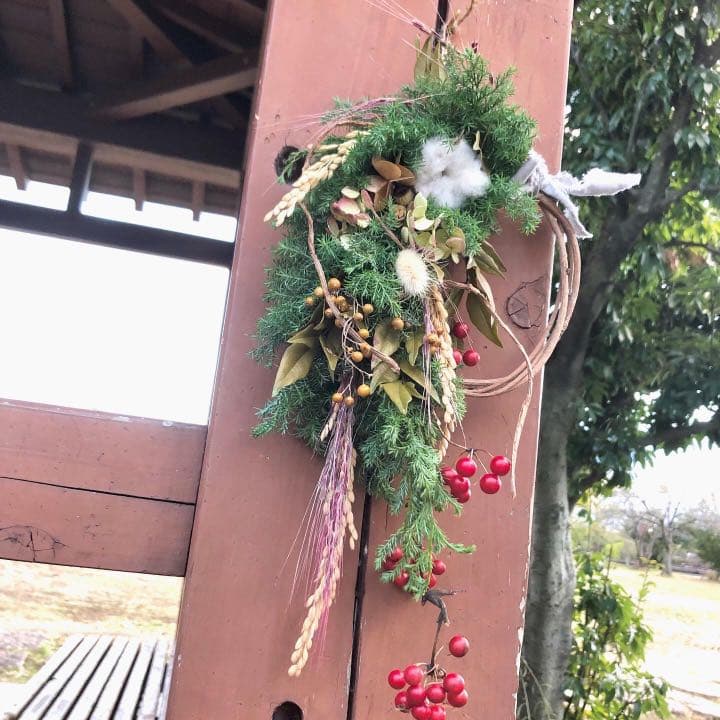 クリスマスお正月節分冬リース