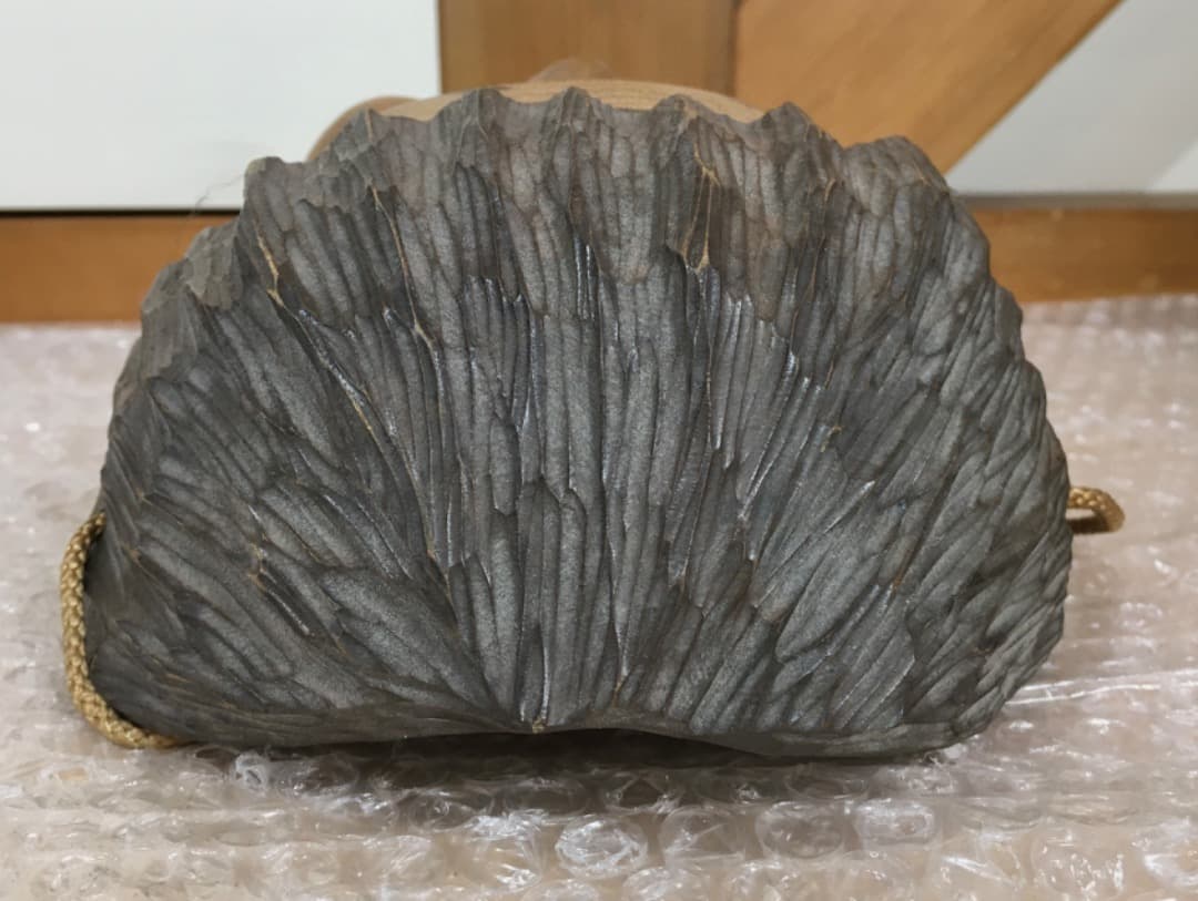 ○【世界的名工】前島秀章 童 20.5cm 面 木彫