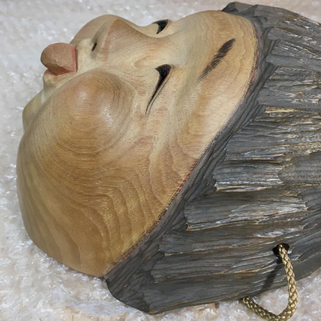 ○【世界的名工】前島秀章 童 20.5cm 面 木彫