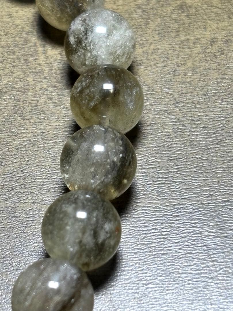 ブラックリビアンブレスレット9.5㎜（新品未使用）クリストバライト入り高品質現品