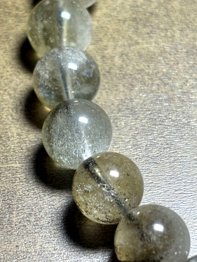 ブラックリビアンブレスレット9.5㎜（新品未使用）クリストバライト入り高品質現品