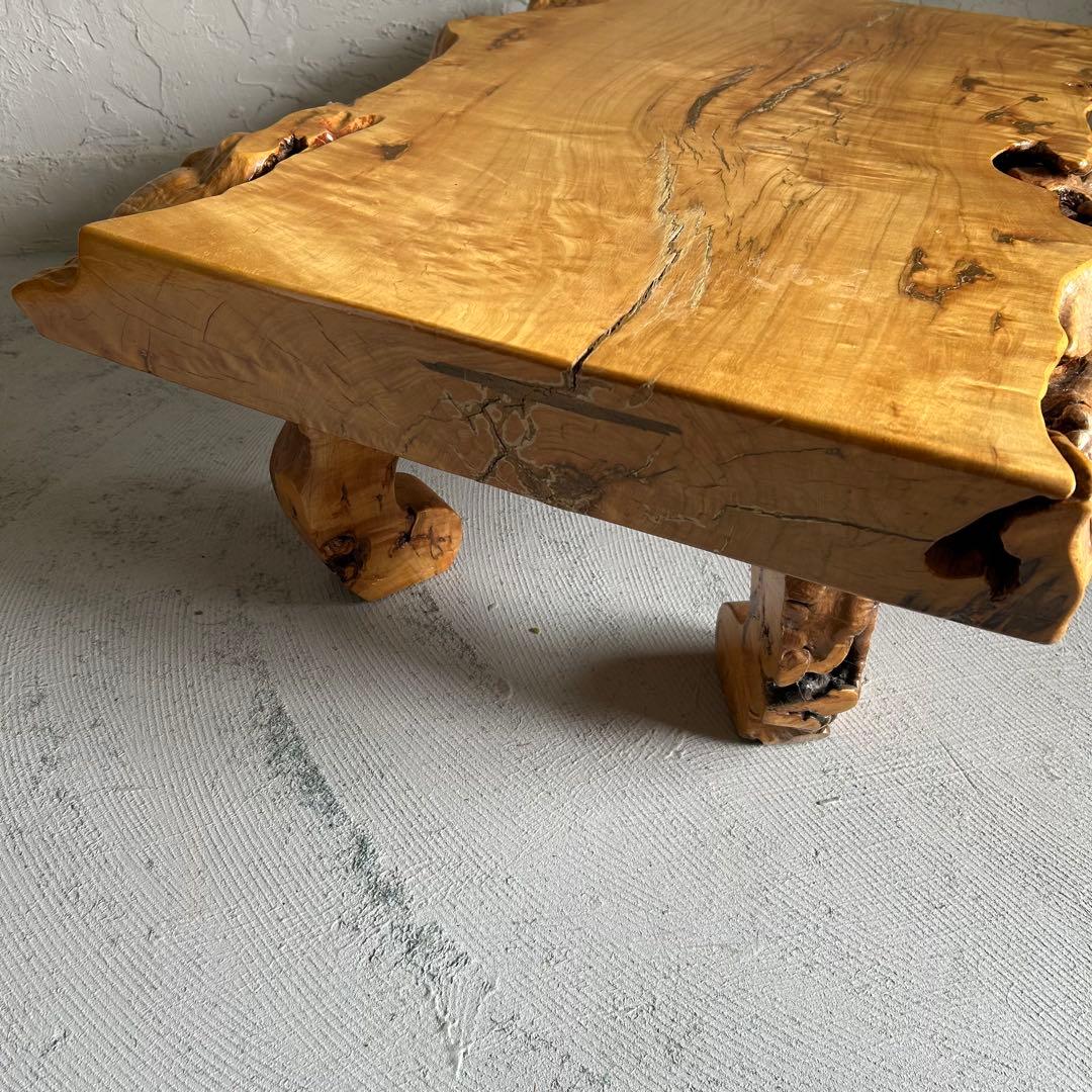 【送料無料】一枚板￼ 座卓 ローテーブル