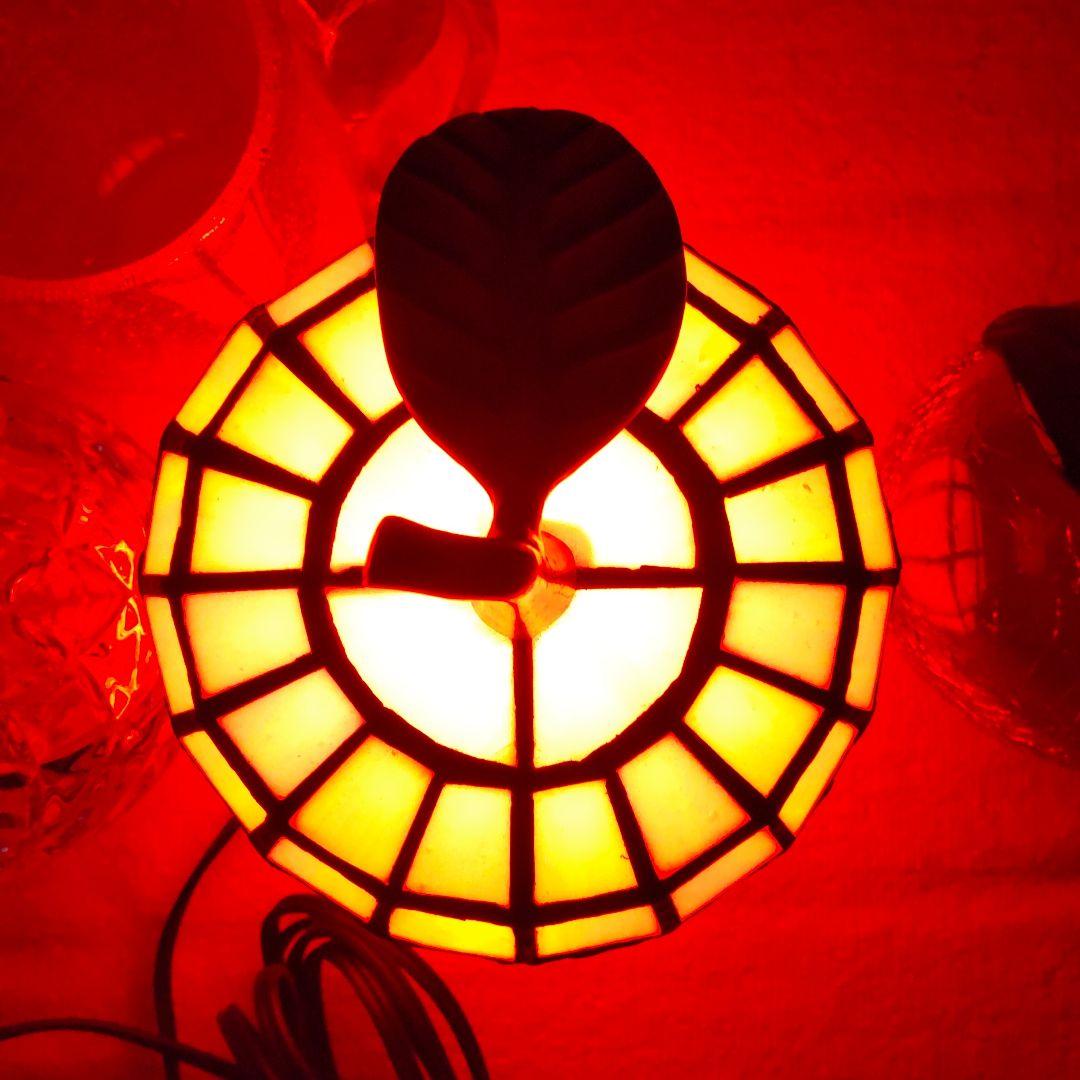 りんご4点セット　林檎のステンドグラスランプとAppleガラス小物