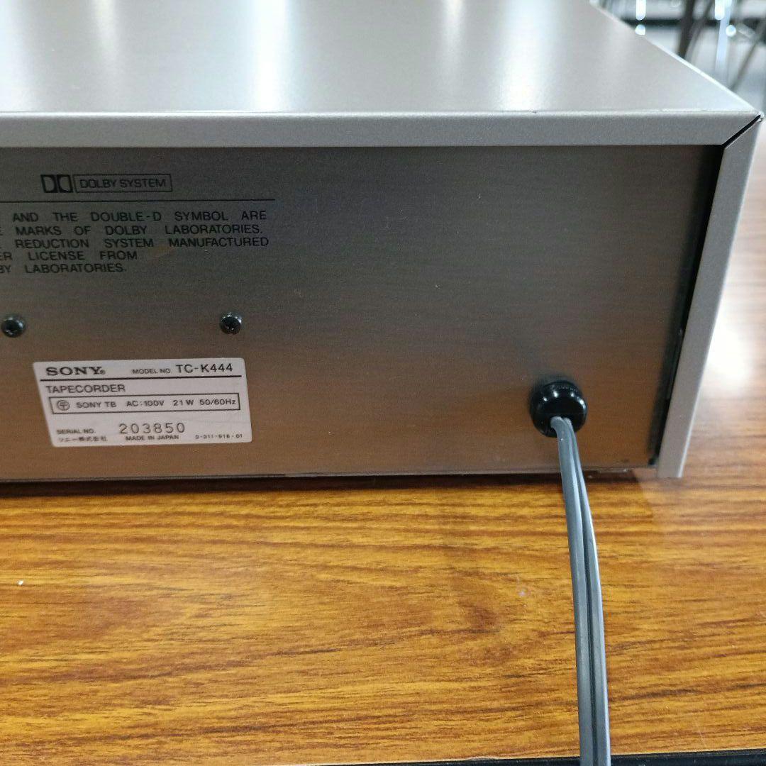 SONY TC-K444 カセットデッキ ドルビーNR付き 動作確認済み！