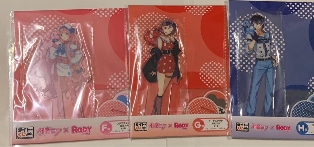 タイトーくじ　初音ミク×RODY 18点セット　フィギュア　クリアスタンドコンプ