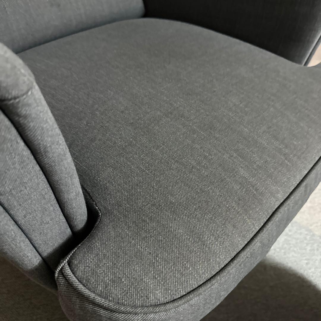 『シミあり』IKEA❣️ストランドモン 1人がけソファ＆オットマン2点セット