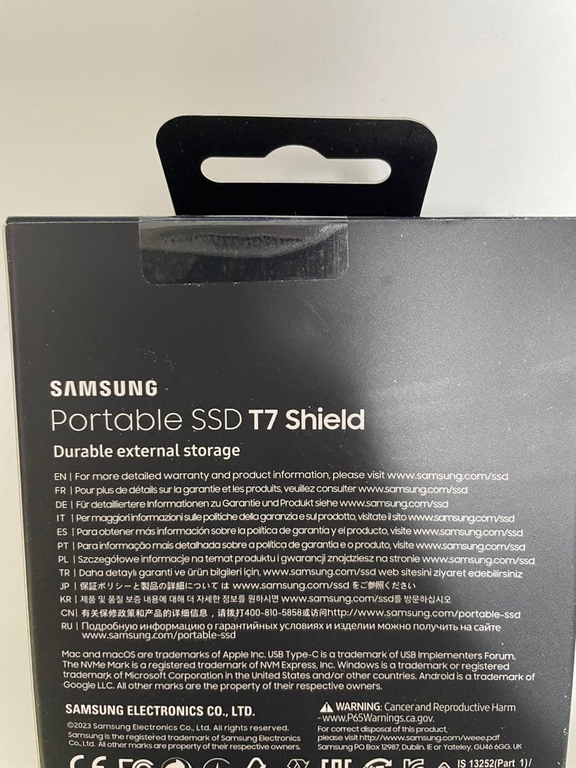 外付けハードディスク・ドライブ Samsung Portable SSD T7 Shield 4TB