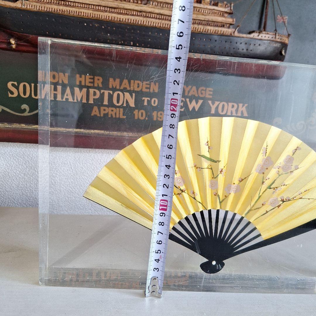 ヴィンテージ　扇子　桜　鶯谷　レトロ　アクリル入り