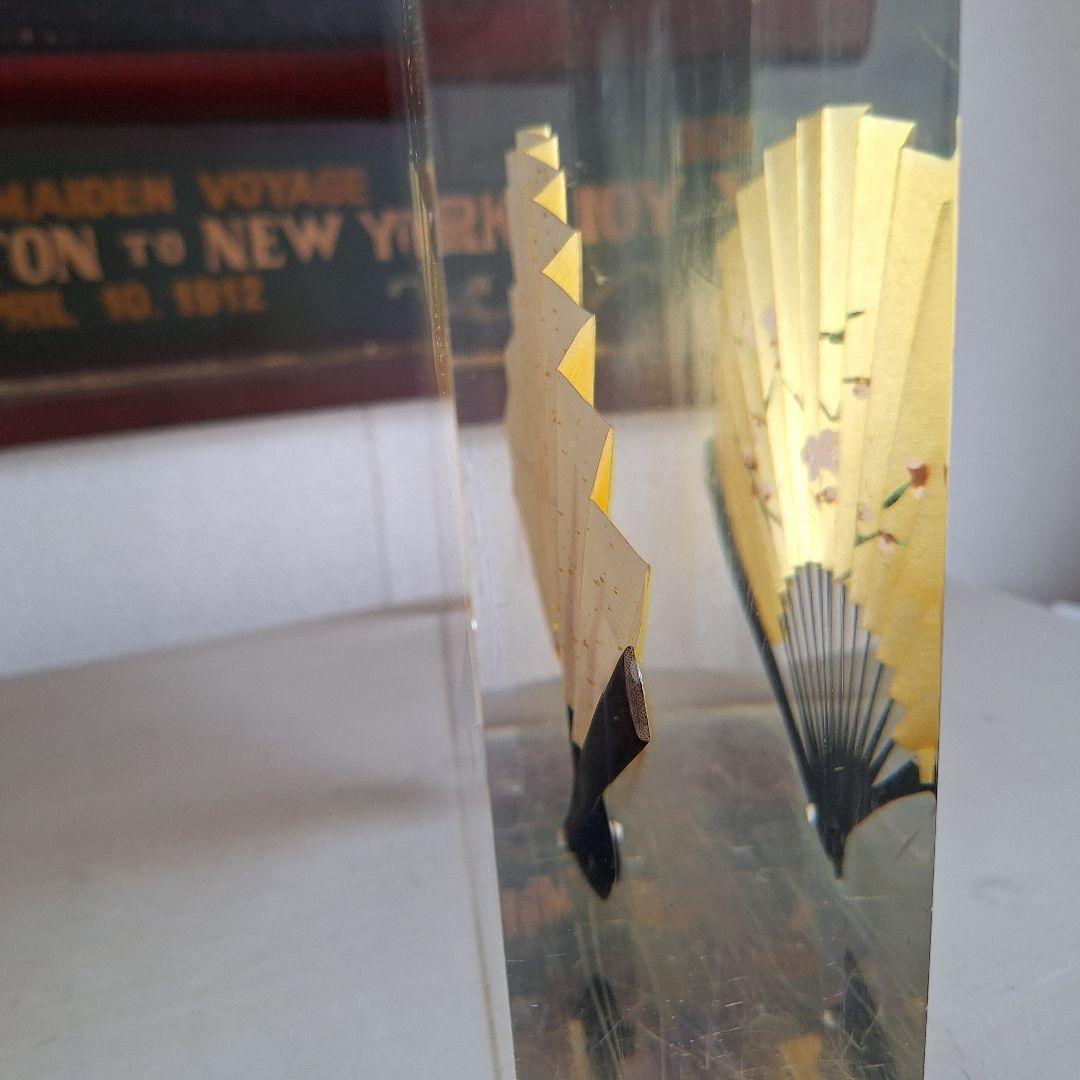ヴィンテージ　扇子　桜　鶯谷　レトロ　アクリル入り