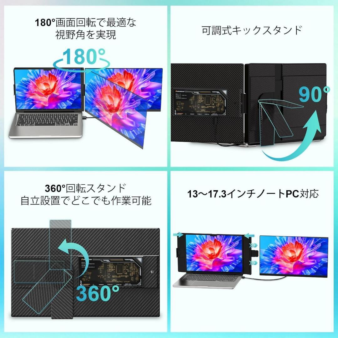 LGGST P5 モバイルモニター 15.6インチ FHD 1080P ノードパ