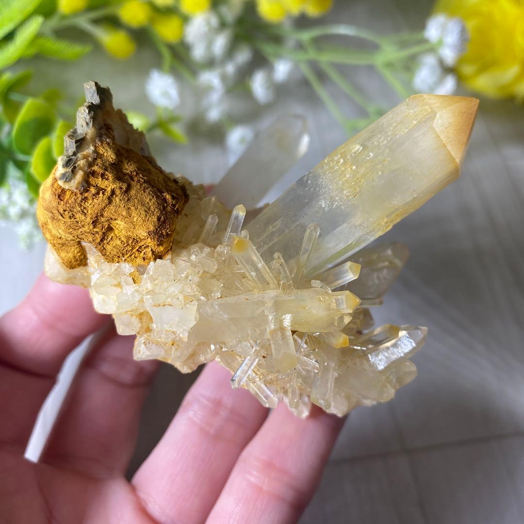 マンゴークォーツ ハロイサイトインクォーツ クラスター ②