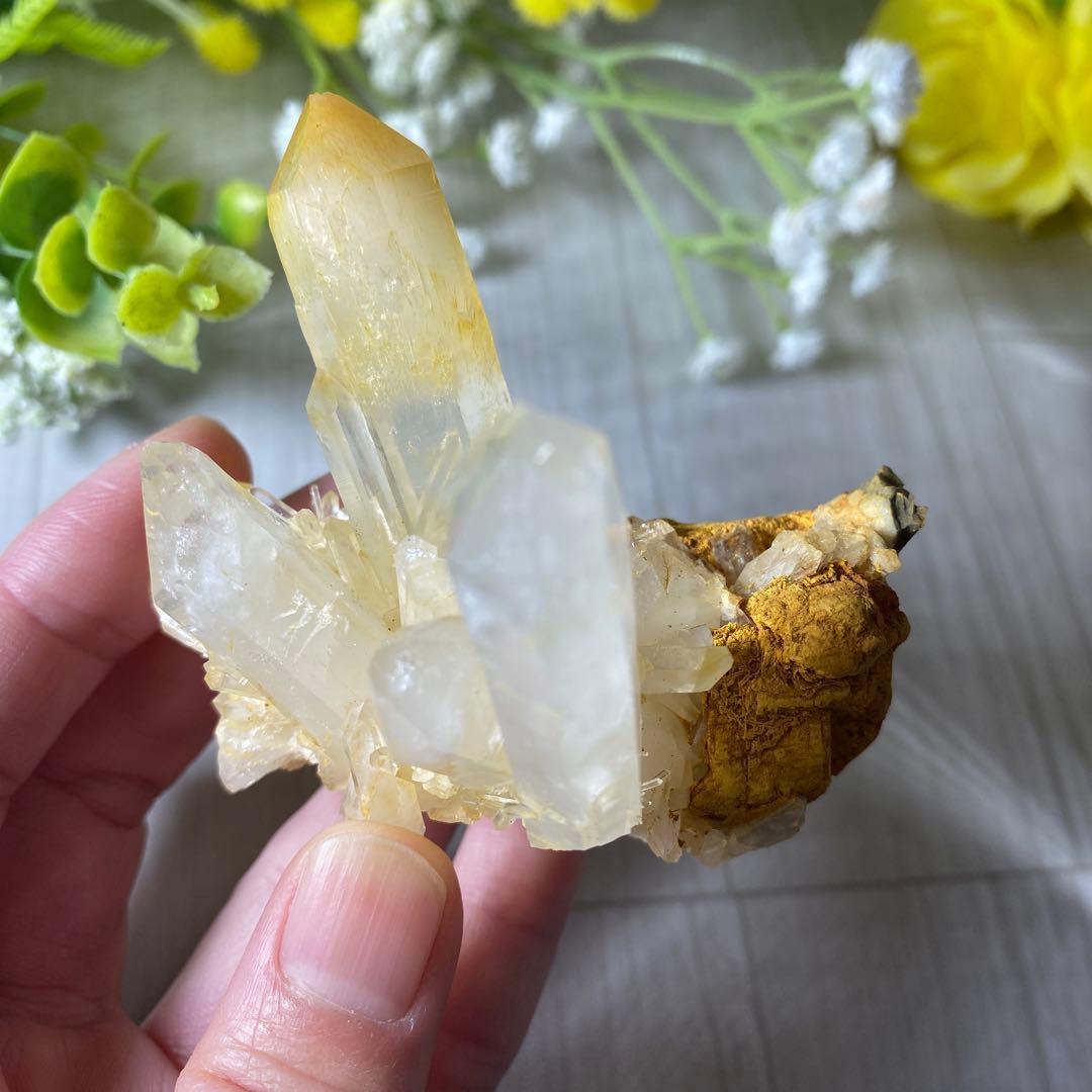 マンゴークォーツ ハロイサイトインクォーツ クラスター ②