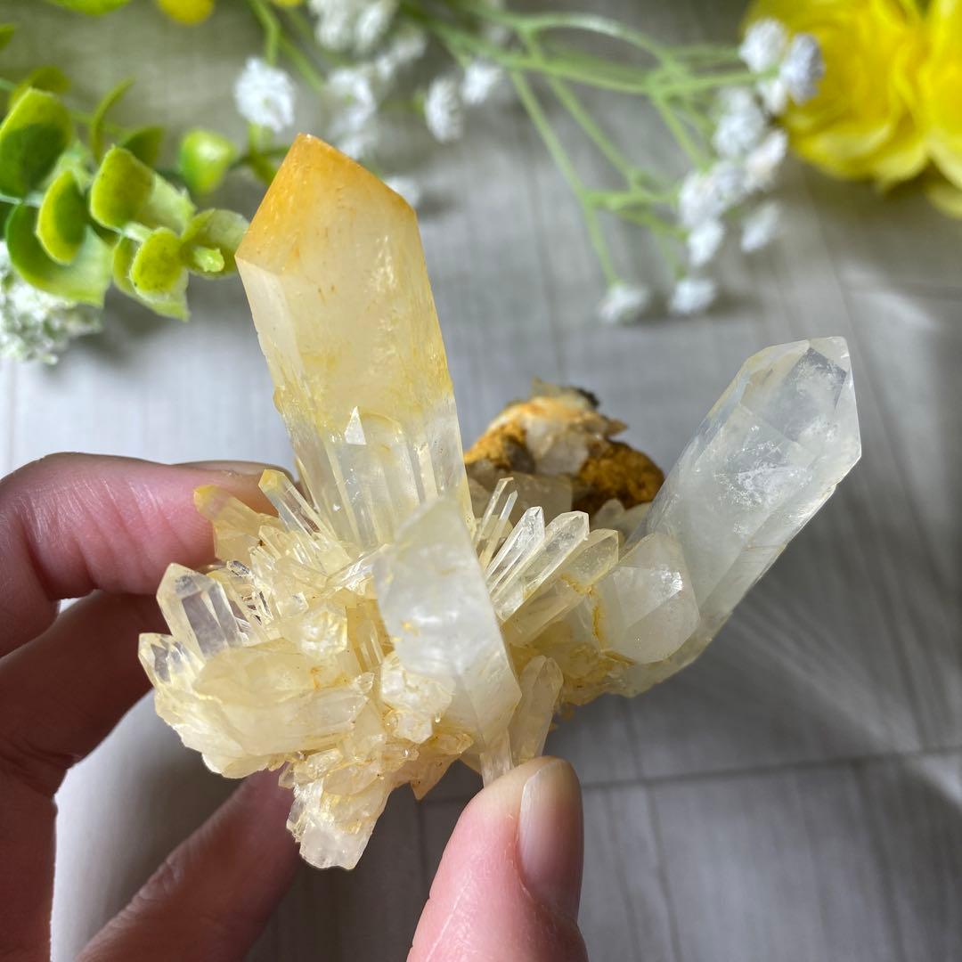 マンゴークォーツ ハロイサイトインクォーツ クラスター ②