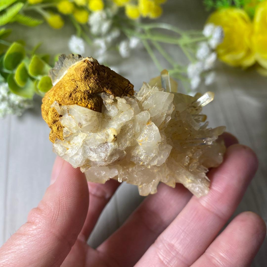 マンゴークォーツ ハロイサイトインクォーツ クラスター ②