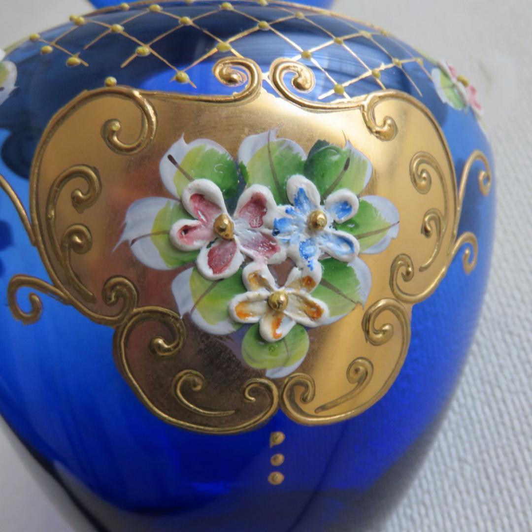 ヴェネチアンガラス　花瓶　金彩