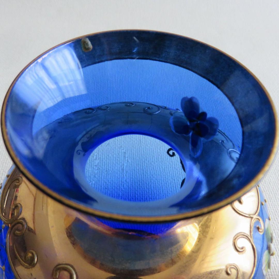 ヴェネチアンガラス　花瓶　金彩