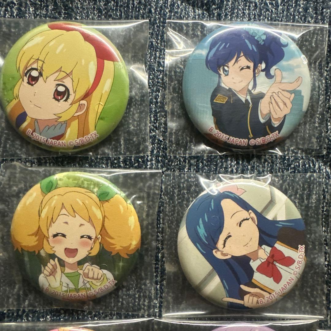 エ*ン様 未開封　アイカツ！缶バッジセット16個&北大路さくらファン証明書セット