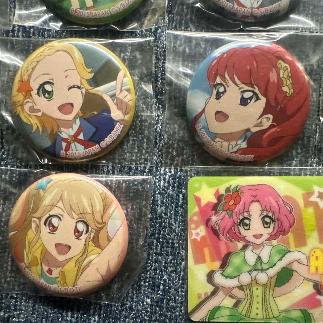 エ*ン様 未開封　アイカツ！缶バッジセット16個&北大路さくらファン証明書セット