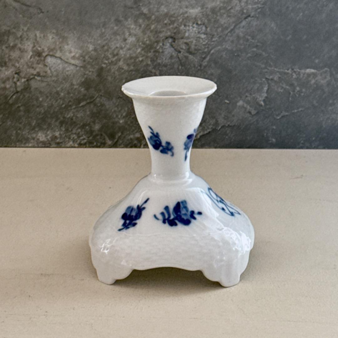 美品☆ブルーフラワー　キャンドルスタンド ホルダー