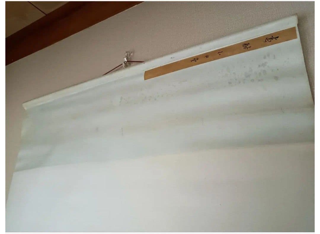 孔雀と蜂の吉祥花図 掛け軸 厄除 金運 縁起物 絵 美術工芸品 開運画 蓮の花