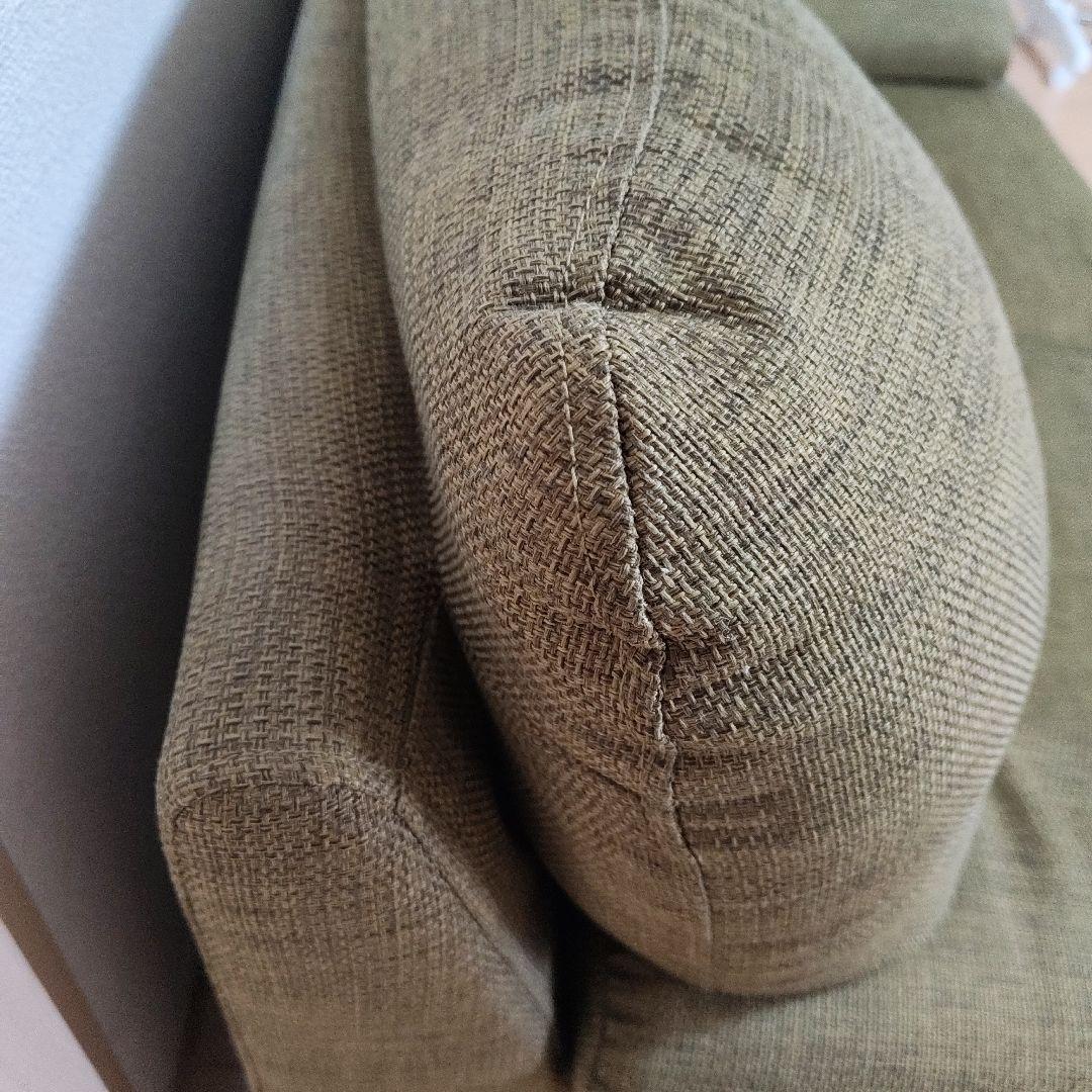 ニトリ　オリーブグリーン 2人掛けソファ中古品