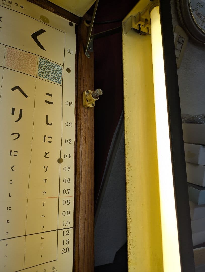 昭和レトロ品 視力検査盤 株式会社半田屋商店 萬國式３米用式試視力表