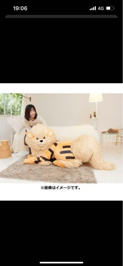 ポケモンセンター限定 ポケモン ぬいぐるみ 添い寝 ウインディ【完全受注生産品】