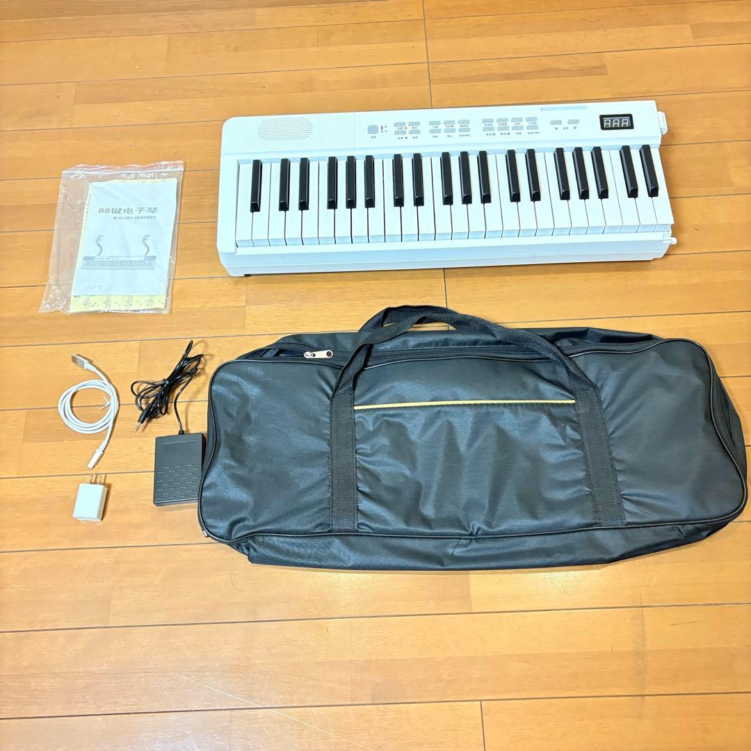【動作良好•匿名配送】折りたたみ式 充電式 88鍵盤 電子ピアノ NM-3001