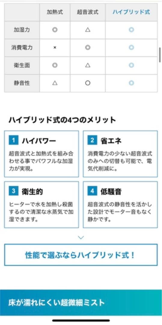 ハイブリッド式加湿器　voda ブラウン　木目　LEDパネル　リモコン　省エネ