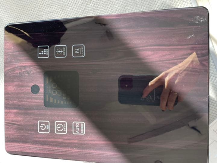 ハイブリッド式加湿器　voda ブラウン　木目　LEDパネル　リモコン　省エネ