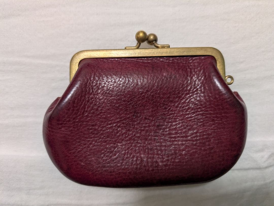 【N25】がま口財布 Mサイズ げんこ Wine
