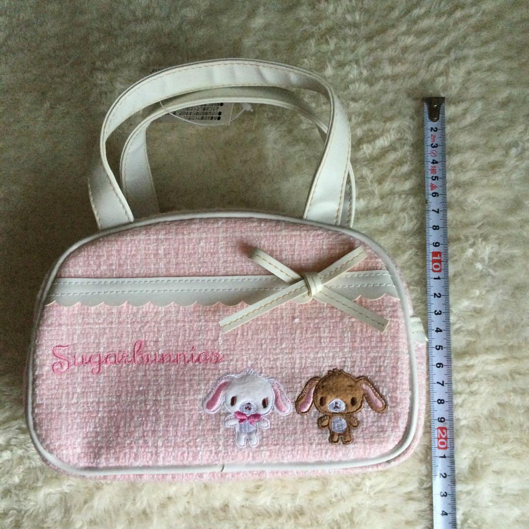 希少　新品タグ付　サンリオ　シュガーバニーズ　手付きツイードポーチ　20年前商品