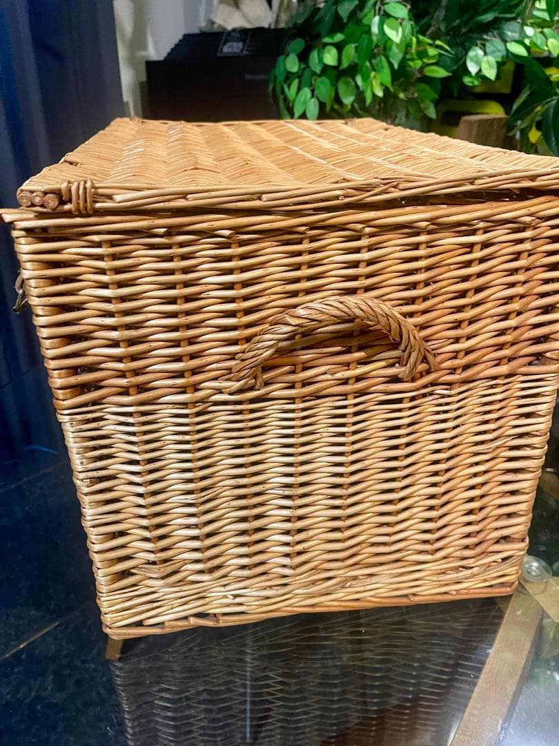 英国 フォートナム＆メイソン カゴ バスケット ラージサイズ　ハンパー