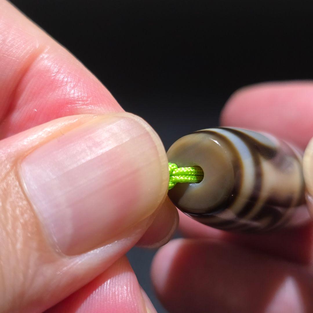 18 老礦天珠　二重双天地天珠　天然石　風水　御守り　ブレスレット　ネックレス