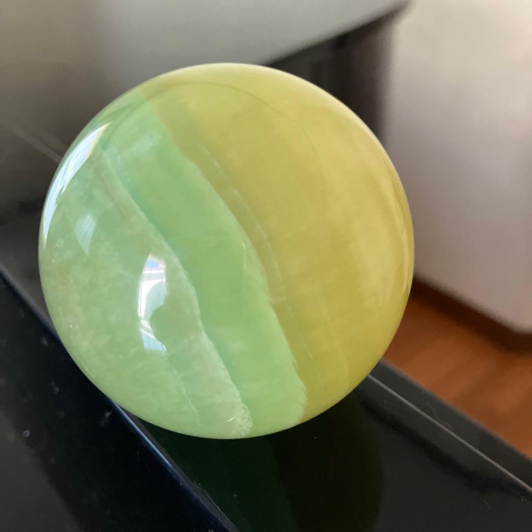 kdashさま専用マンゴーフローライト　スフィア　天然石置物　C54