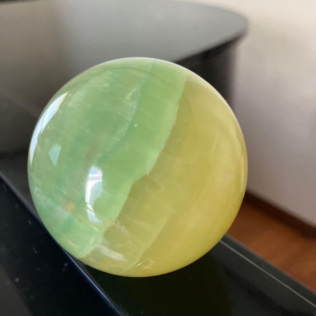 kdashさま専用マンゴーフローライト　スフィア　天然石置物　C54