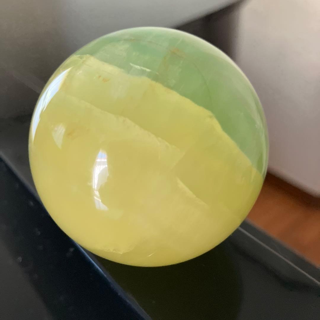 kdashさま専用マンゴーフローライト　スフィア　天然石置物　C54