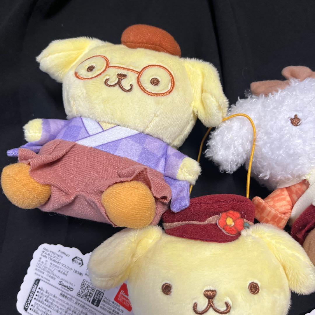 ポムポムプリン マカロン Cafe TSUBAKI マスコット　ぬいぐるみ