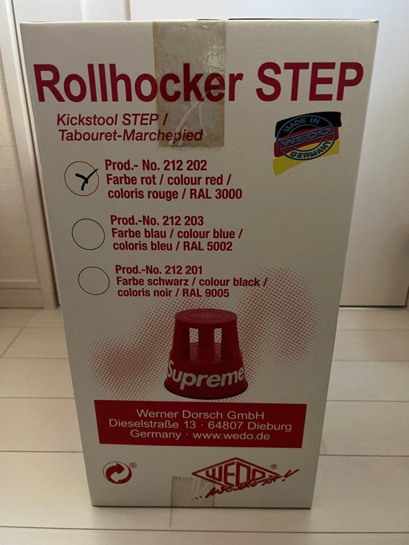 新品未開封 Supreme Wedo Step Stool Red 赤