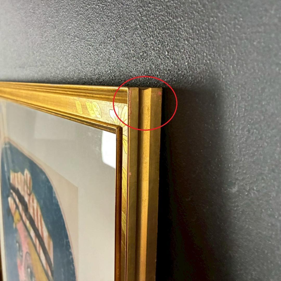 ポール・アイズピリ「トランプを持つ少女」リトグラフ 直筆サイン入 お洒落な額装