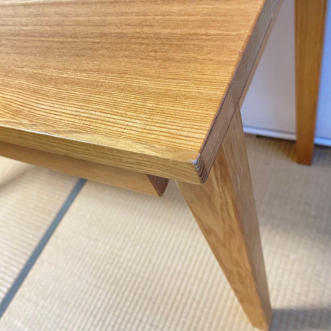 廃盤品　無印良品　タモ材デスク　事務机　学習机　木製机　引き出し付