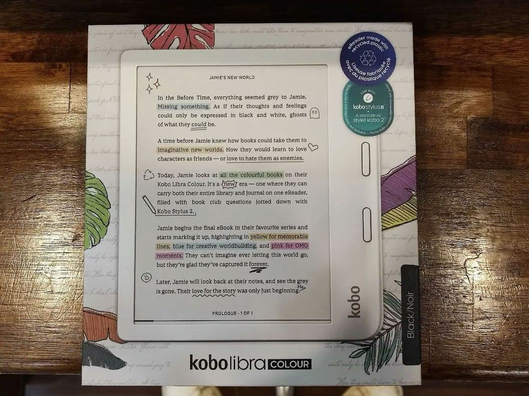 電子書籍リーダー Kobo Libra Colour　専用カバー付き