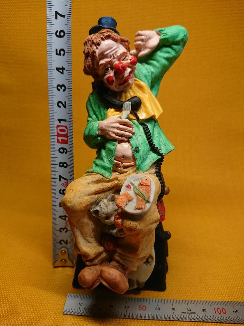 人形　ピエロ　彫像　オブジェ　置物　インテリア　工芸品　美術品　A1024