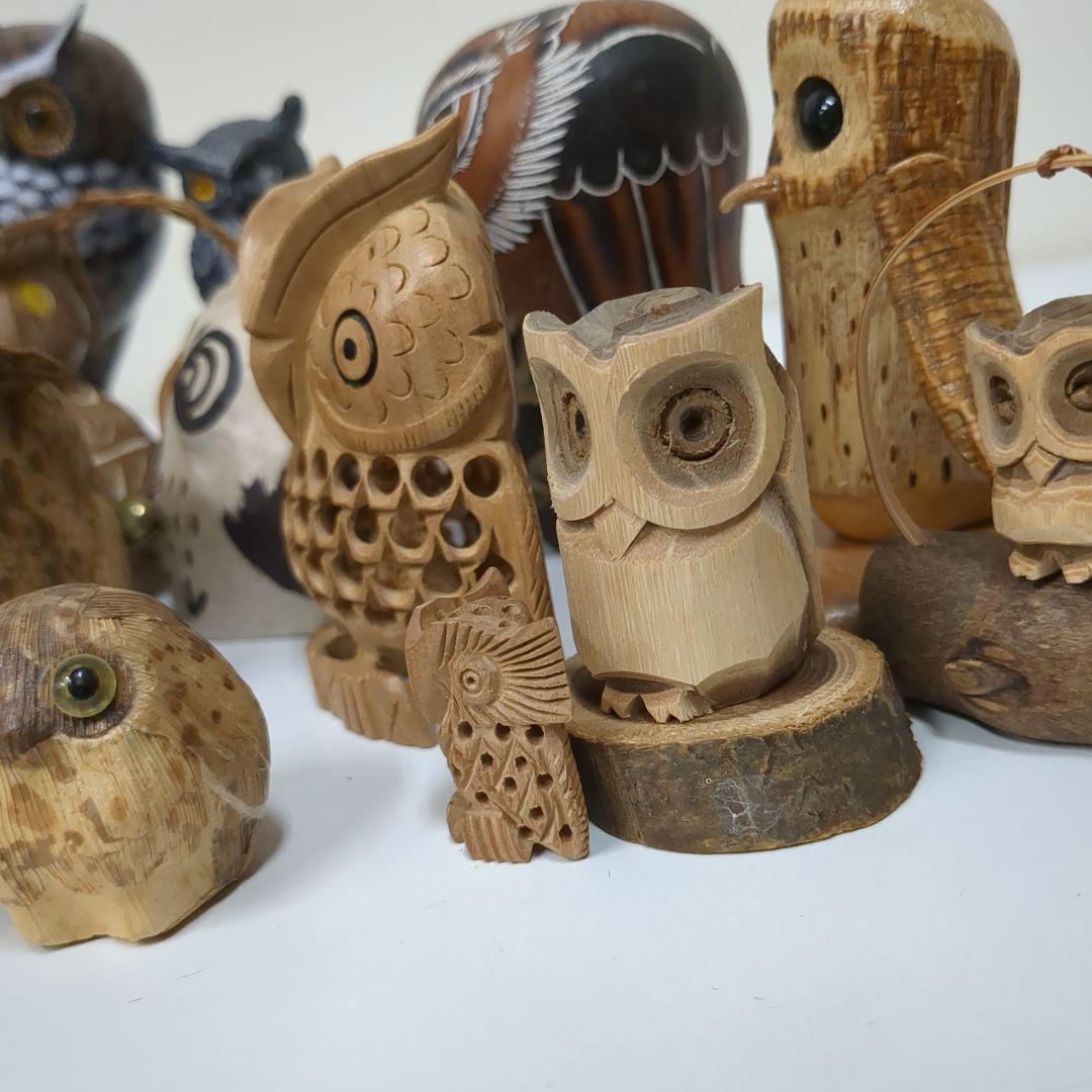 フクロウ置物セット