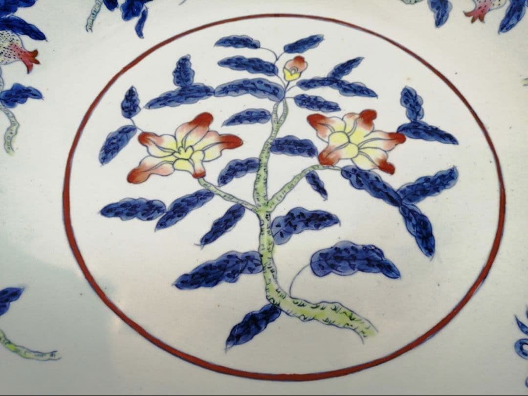 ◇ 中国美術 大明宣徳年製 染付大皿 特大皿 中国 皿