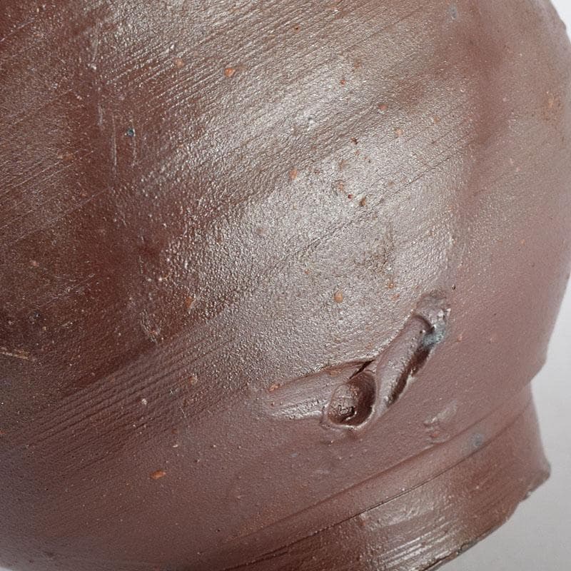 備前焼　人間国宝　藤原雄作　盃　ぐい呑　共布共箱　C　R9249