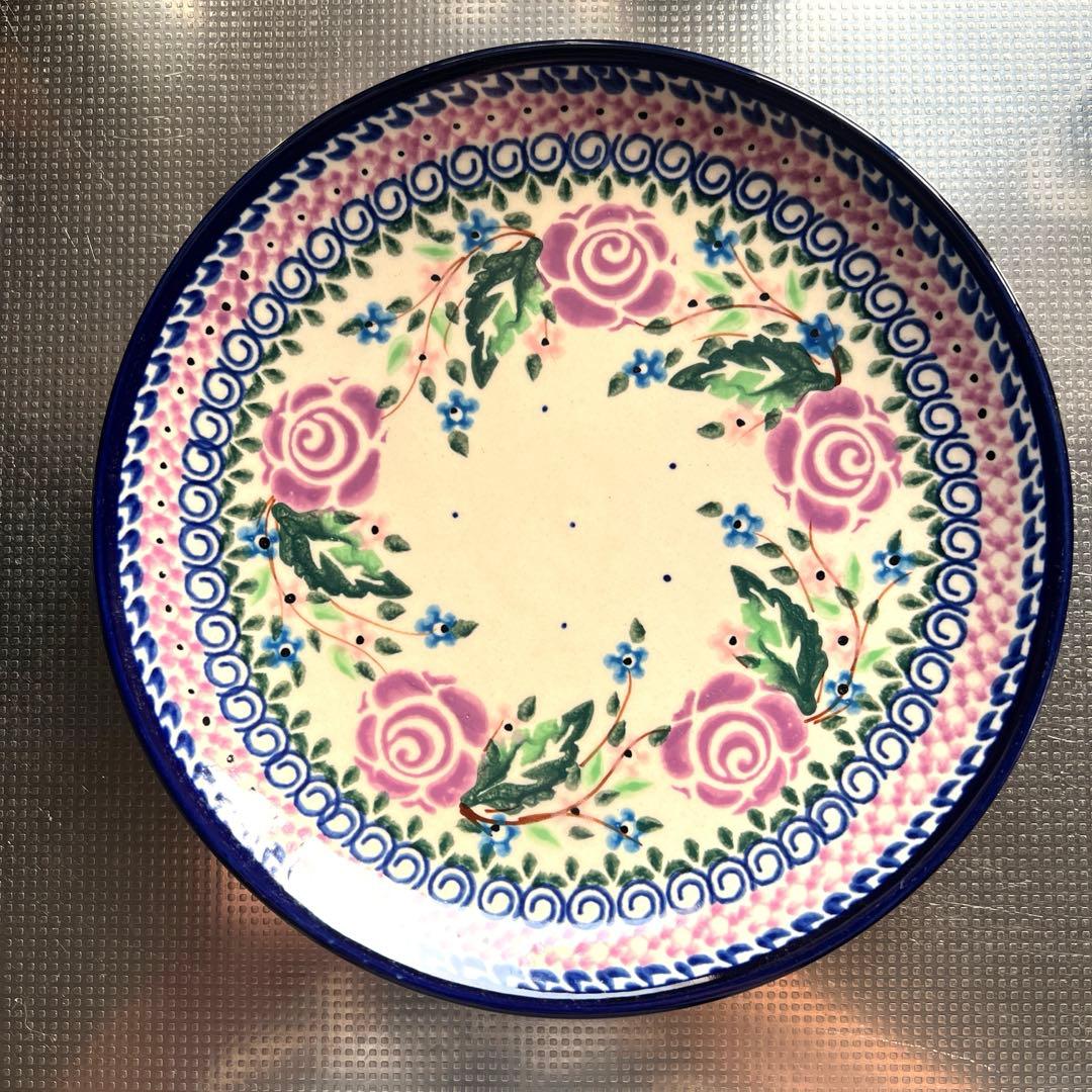 ミレナ ポーリッシュポタリー 丸皿 UNIKAT Millena