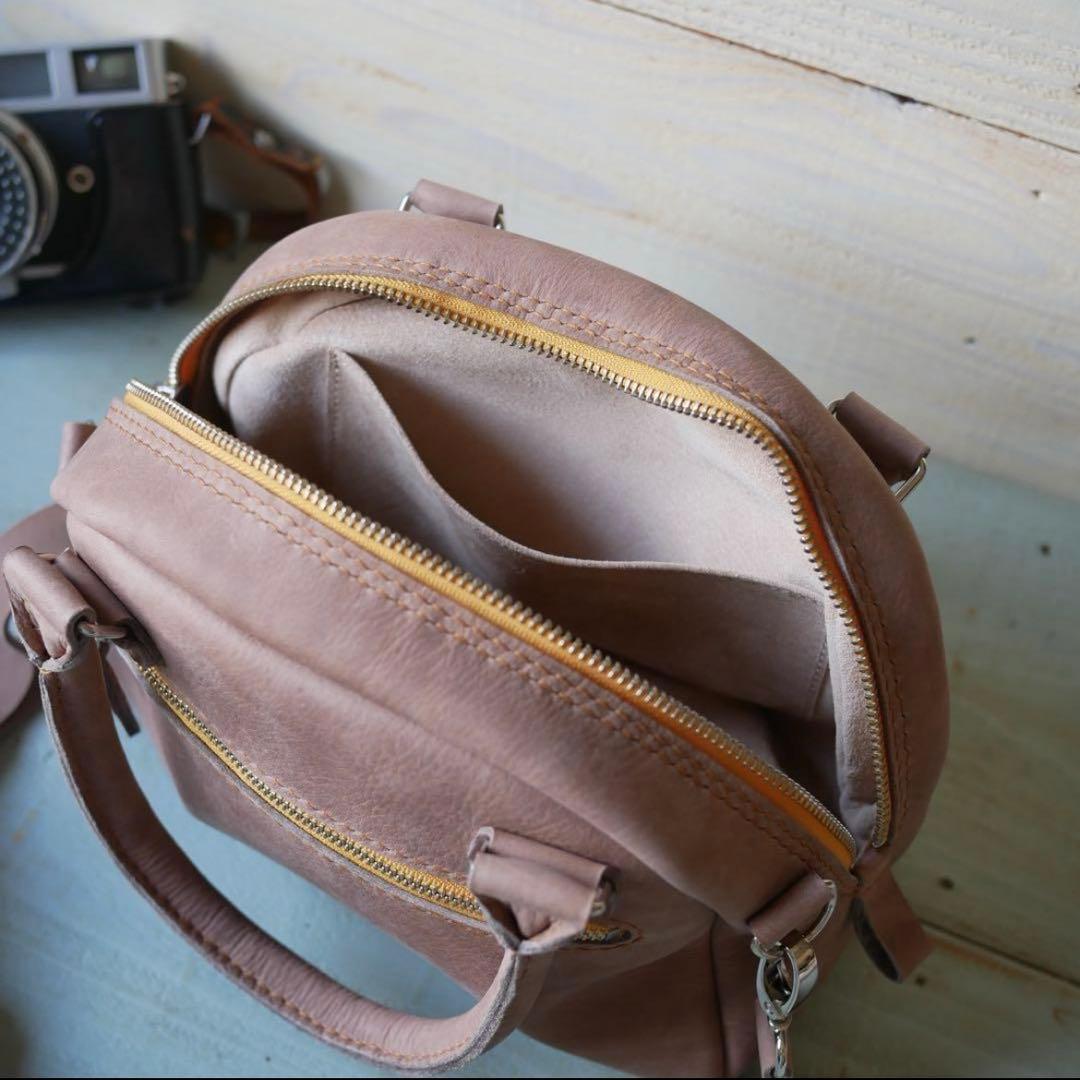 ミニボストンバッグ ショルダー ハンドバッグ ヴィンテージ風 本革